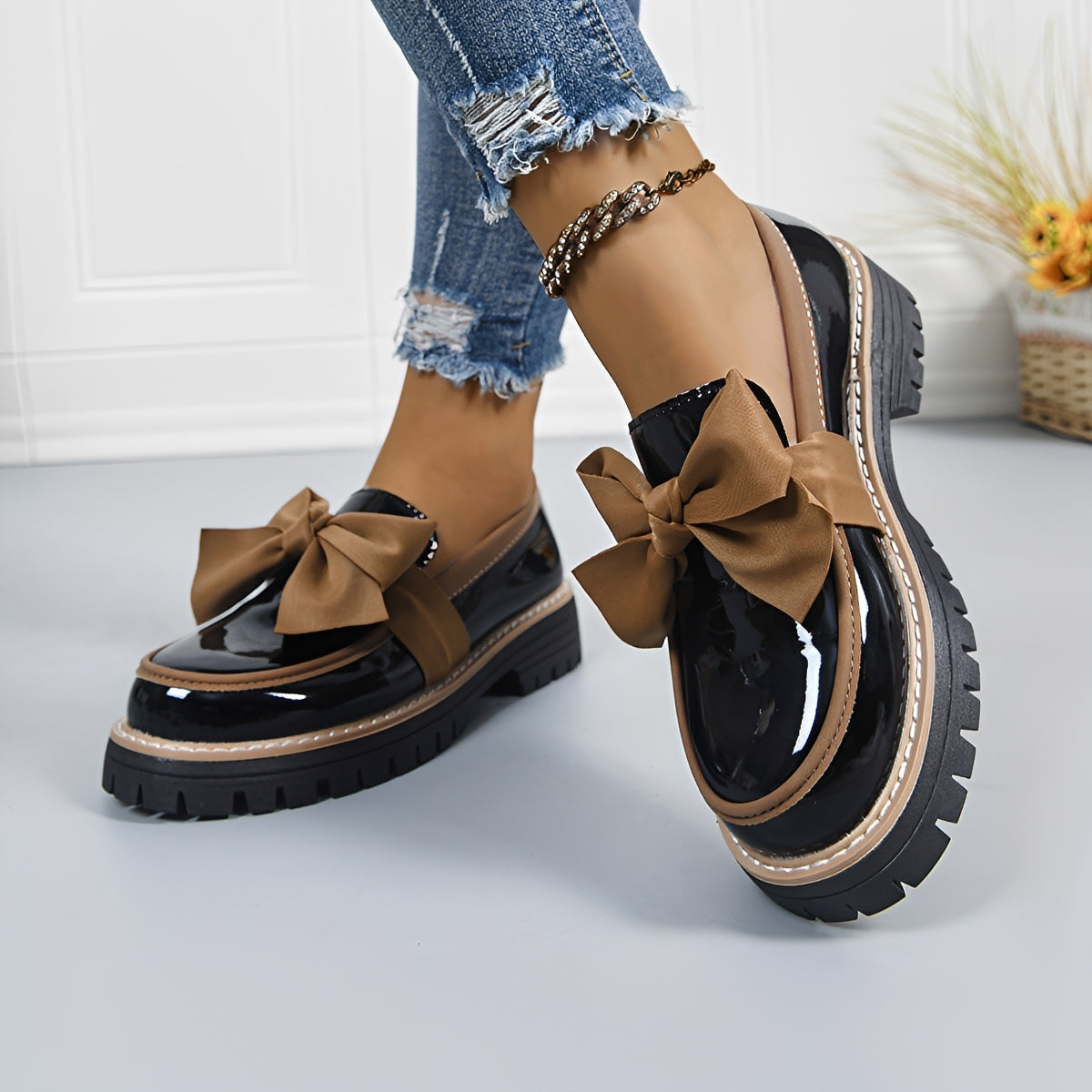 Miley - Modische Loafer mit Schleifenakzent