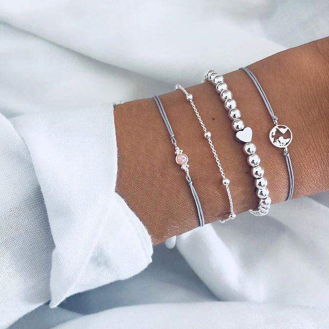 Alora – elegantes Armbandset in Limettengrün
