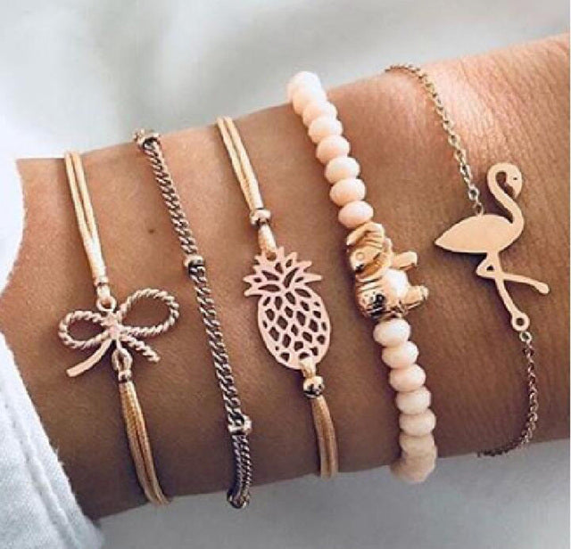 Alora – elegantes Armbandset in Limettengrün