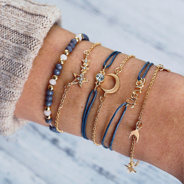 Alora – elegantes Armbandset in Limettengrün
