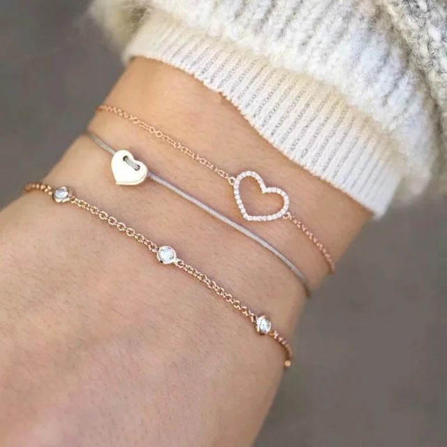 Alora – elegantes Armbandset in Limettengrün