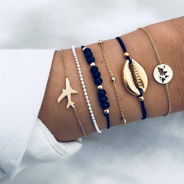 Alora – elegantes Armbandset in Limettengrün