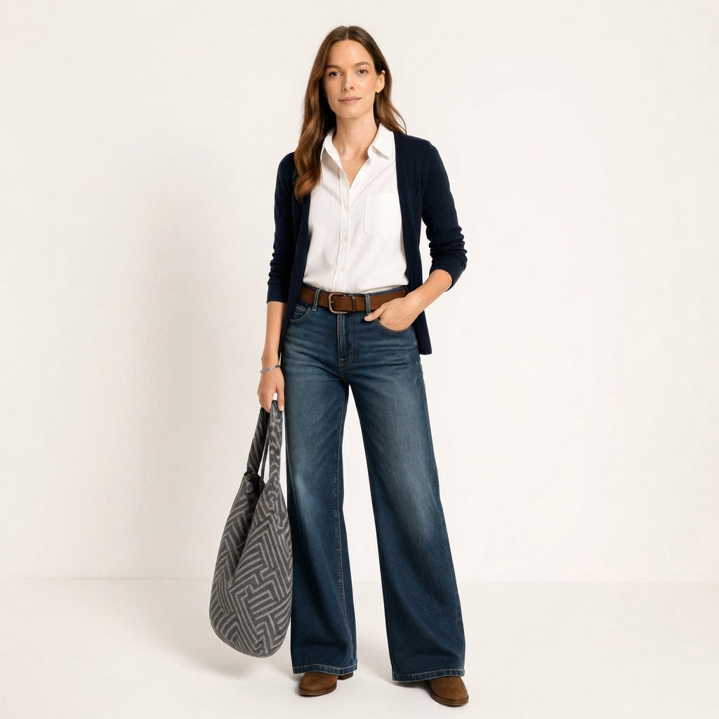 Majken - Modische Jeans mit weitem Bein