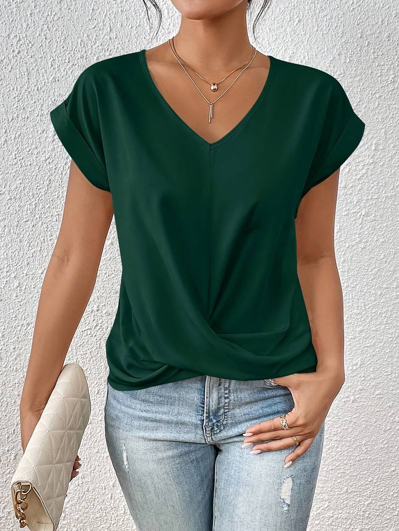 Shyra - V-Ausschnitt Top mit Frontdrehung
