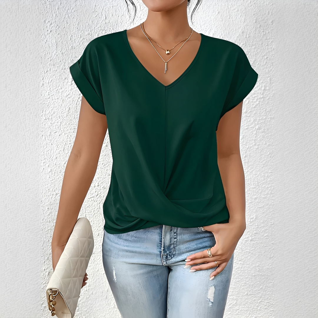 Velanie - Leichtes Shirt mit V-Ausschnitt