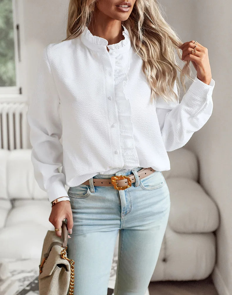 Alva Bluse - Elegante Damenbluse mit Rüschen