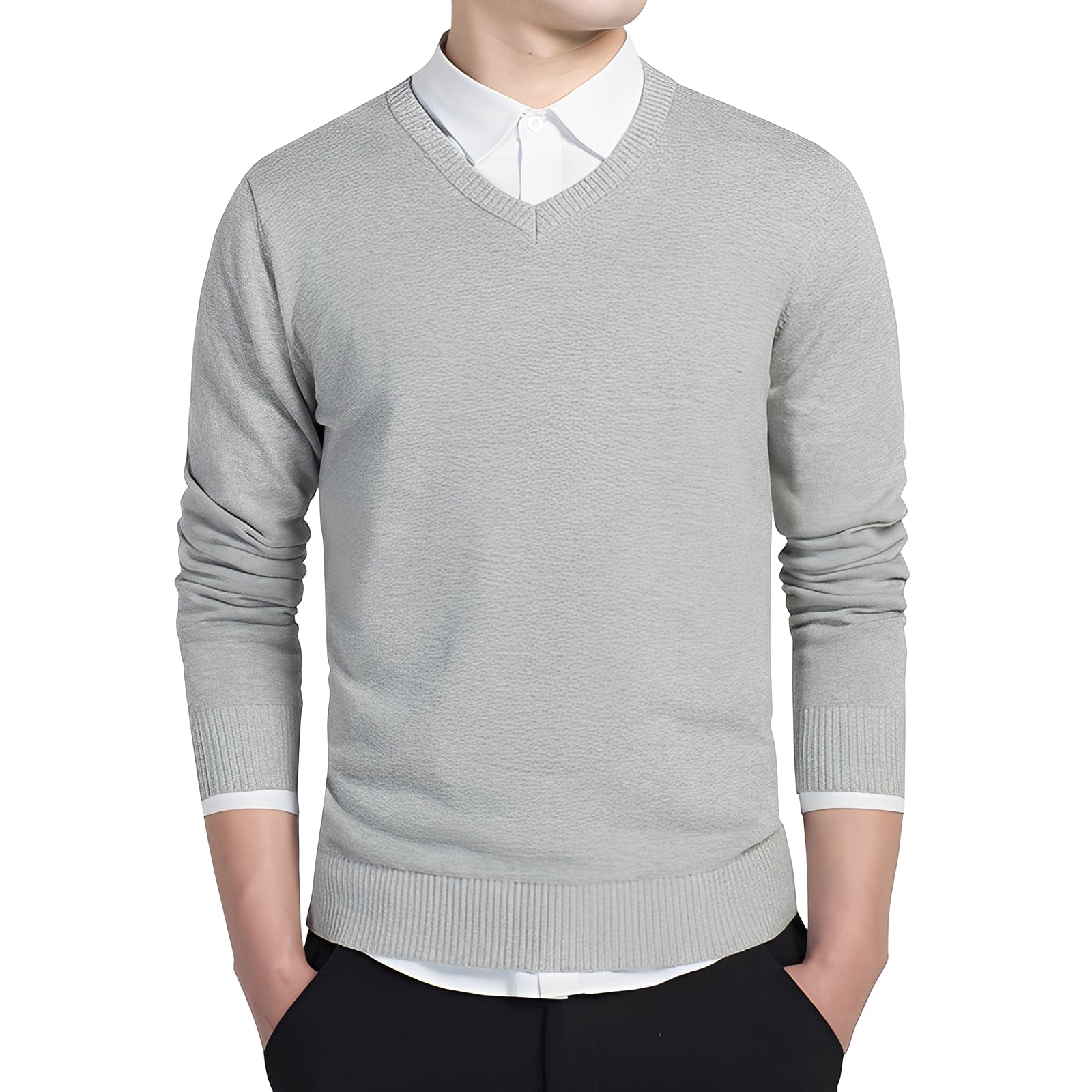 Tom - Bequemer Herrenpullover mit V-Ausschnitt