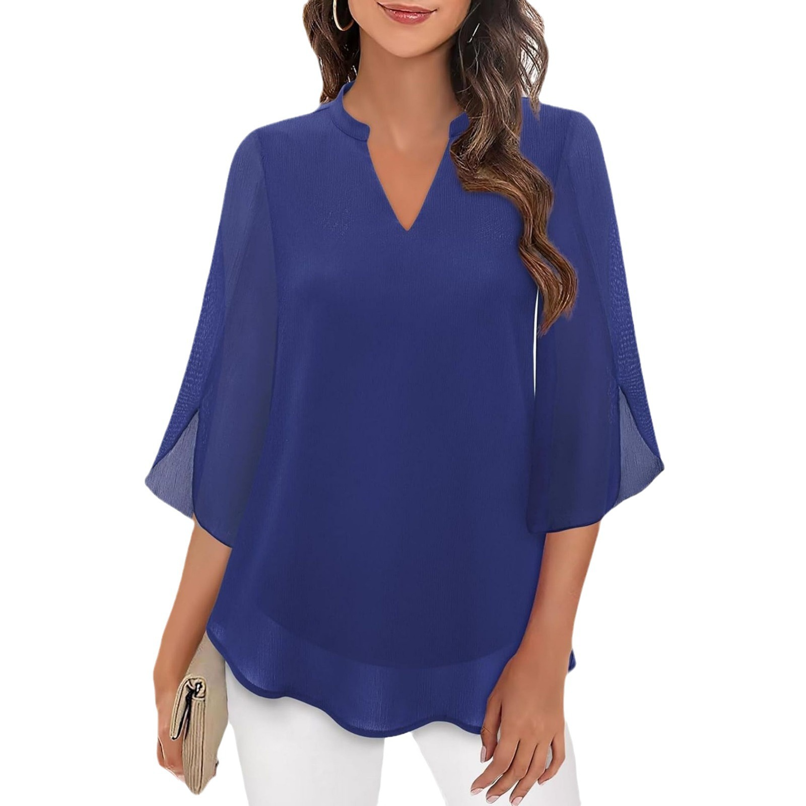 Ella - Bluse mit V-Ausschnitt
