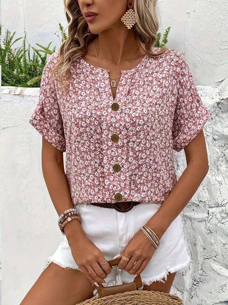 Lina - Freizeitbluse mit Blumenmuster