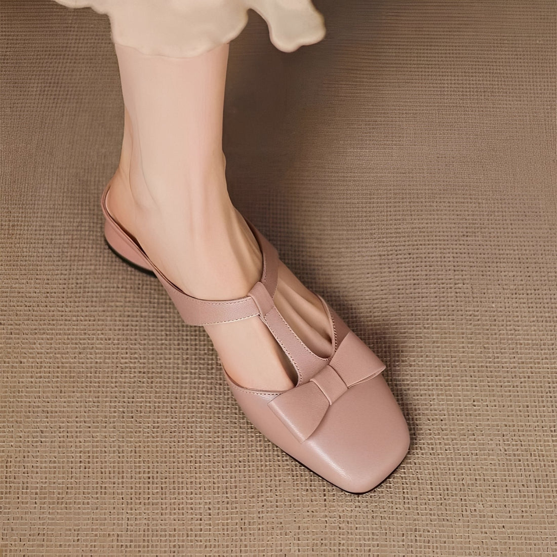 Jean - Elegante Mules mit Schleife