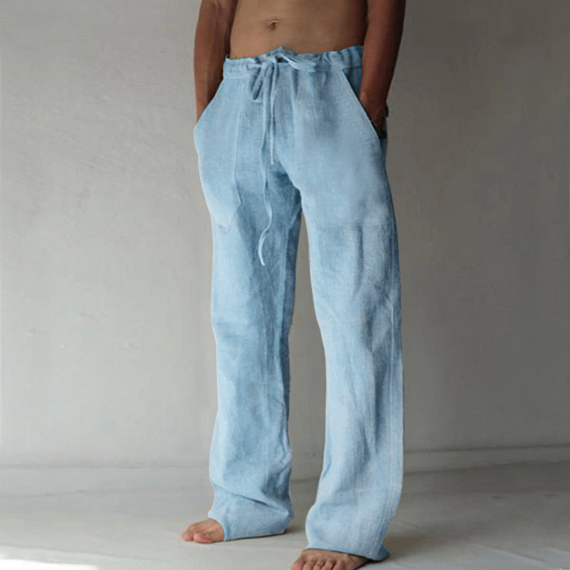 Anton - Leinenhose mit Bindeband