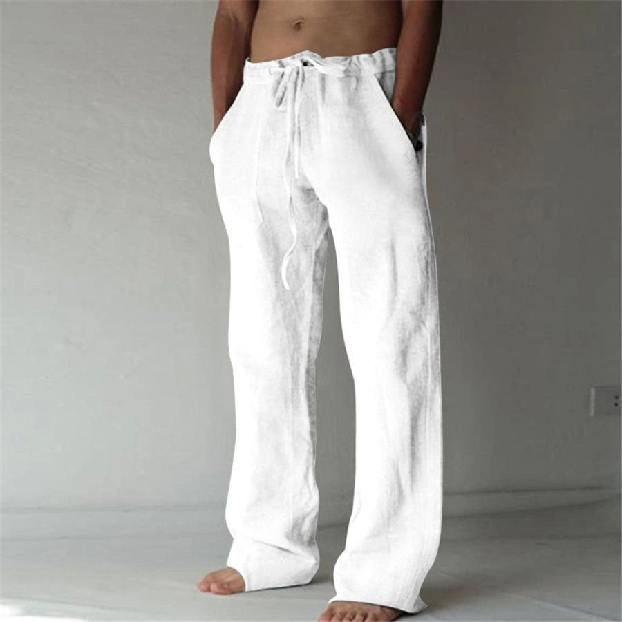 Anton - Leinenhose mit Bindeband