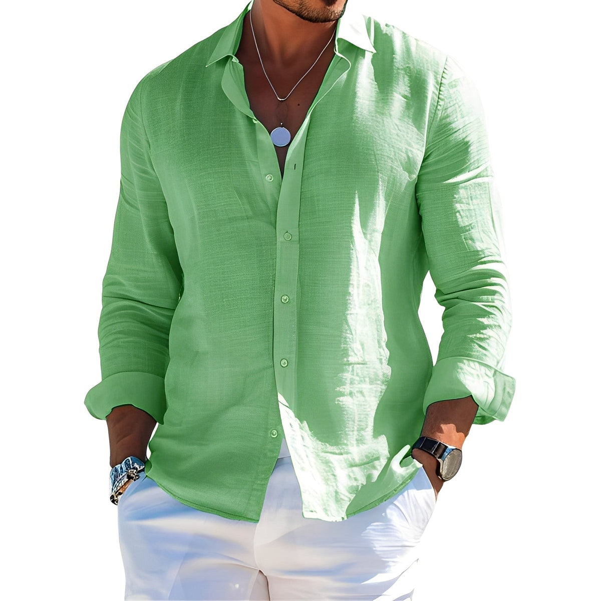 Félicien - Bequemes Poloshirt mit langen Ärmeln