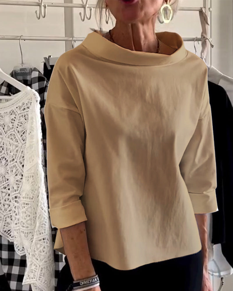 Sofia - Damenbluse mit weitem Kragen