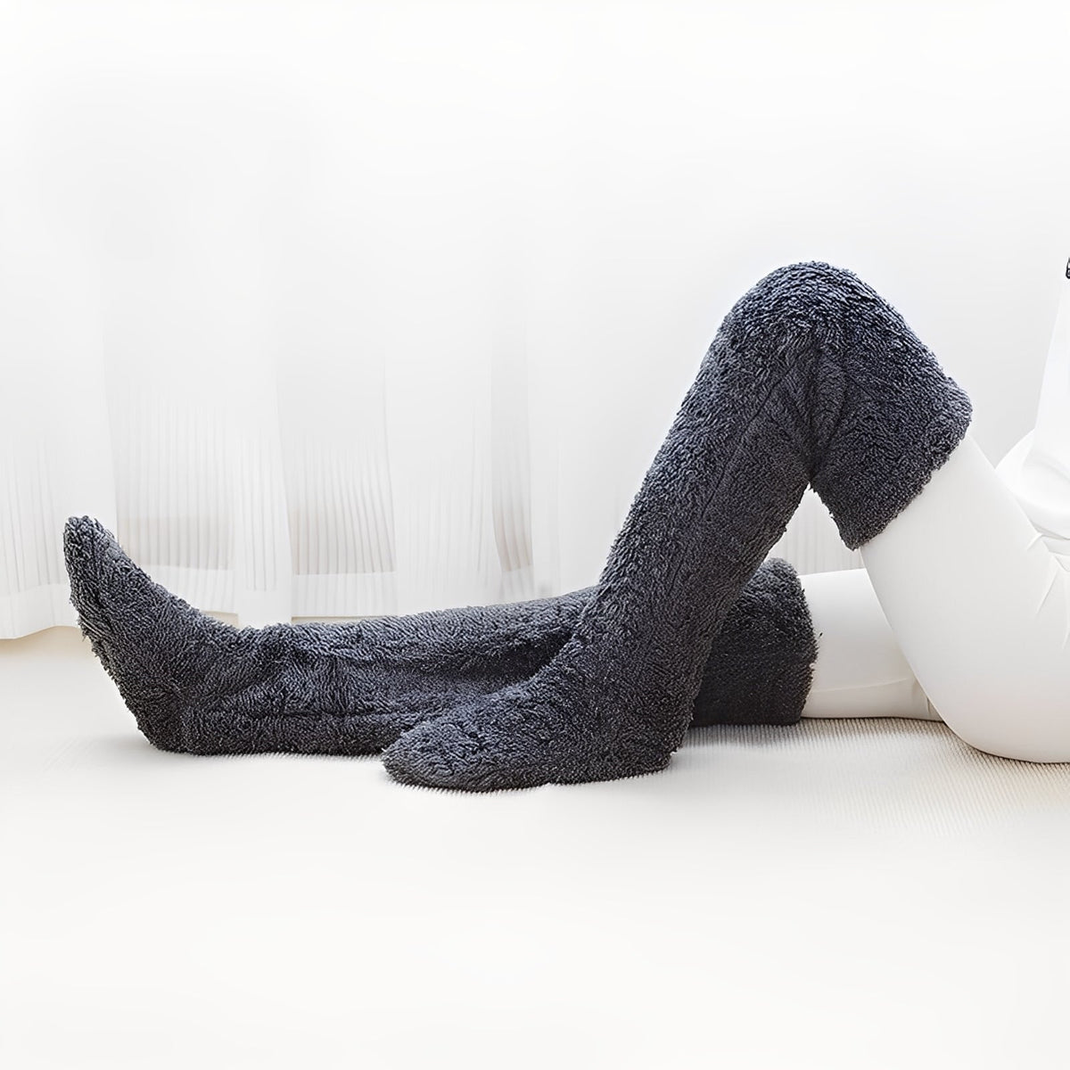Camellia - Warme Damensocken für den Winter über das Knie