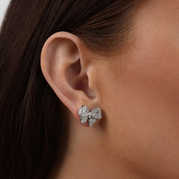 Minerva - Sterling Silber Schleifenohrringe
