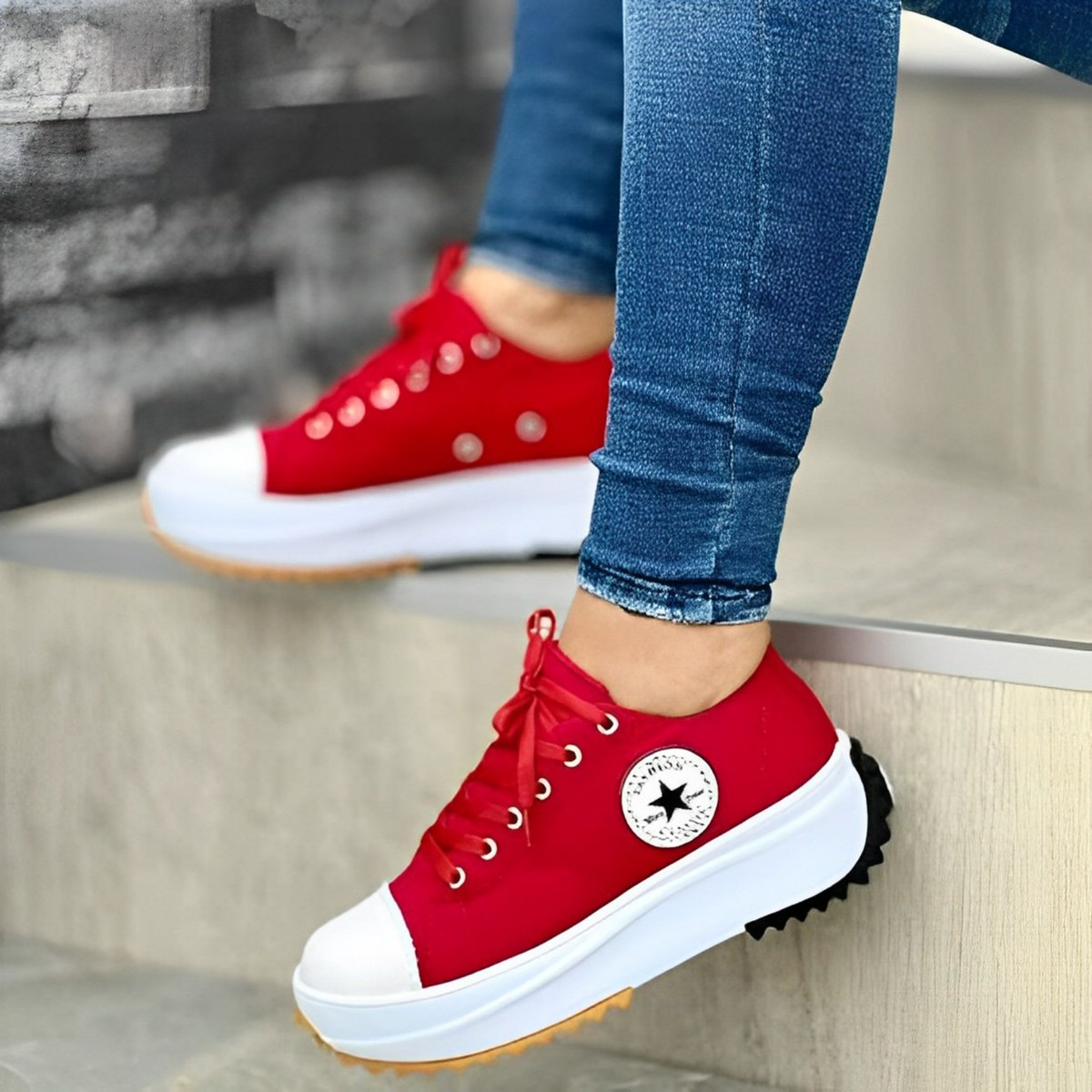 Leinenschuhe - Modische Damen Sneakers