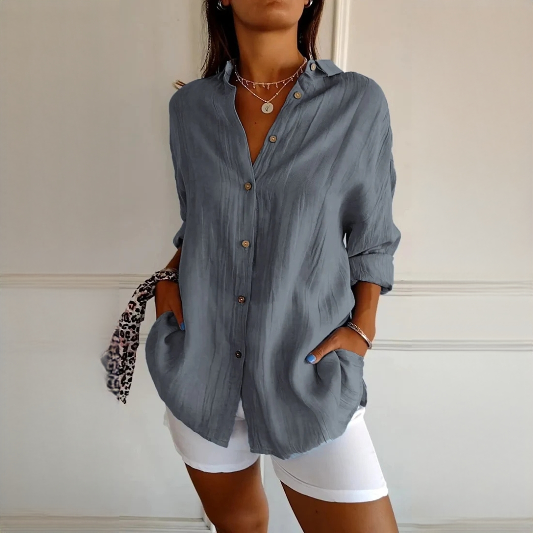 Xaelle - Modische Bluse mit Knöpfen