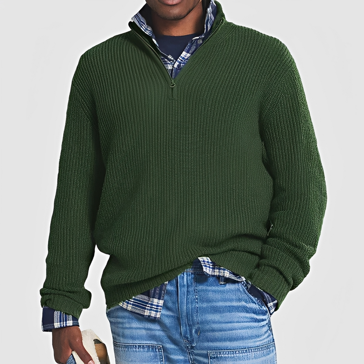 Constantine - Warmer Pullover mit halbem Zipper