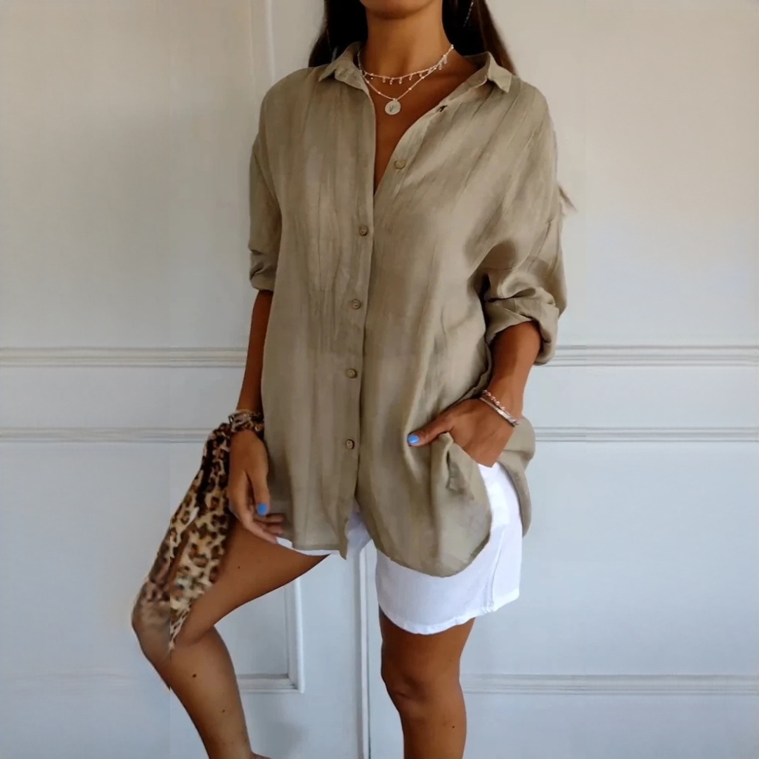 Xaelle - Modische Bluse mit Knöpfen