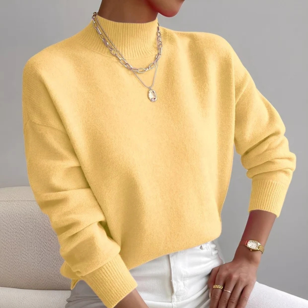 Roxana - Bequemer Pullover mit Stehkragen