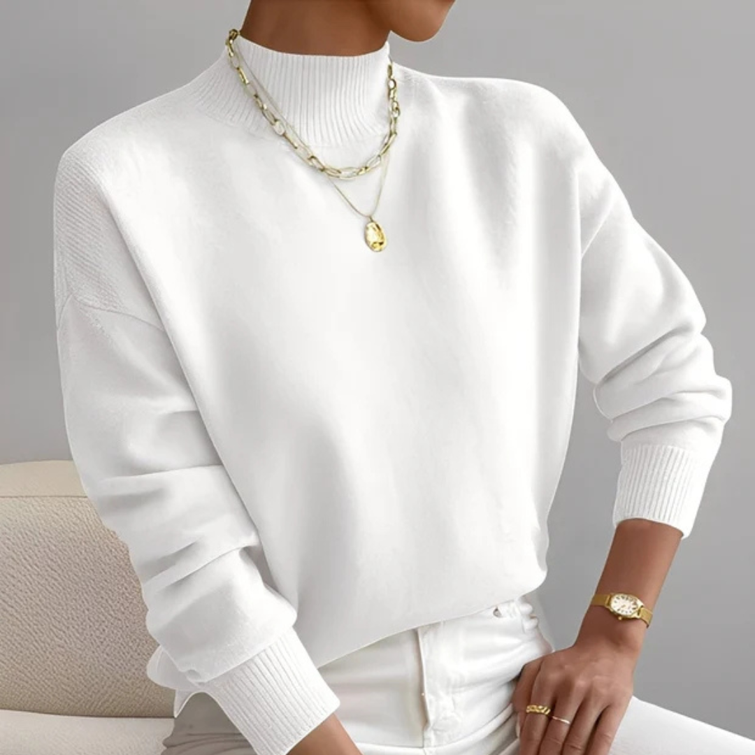 Roxana - Bequemer Pullover mit Stehkragen