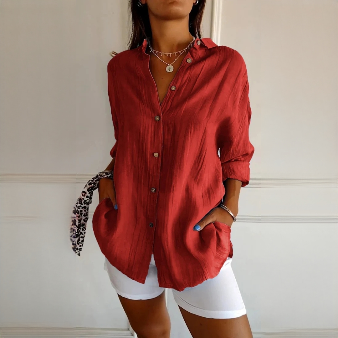 Xaelle - Modische Bluse mit Knöpfen