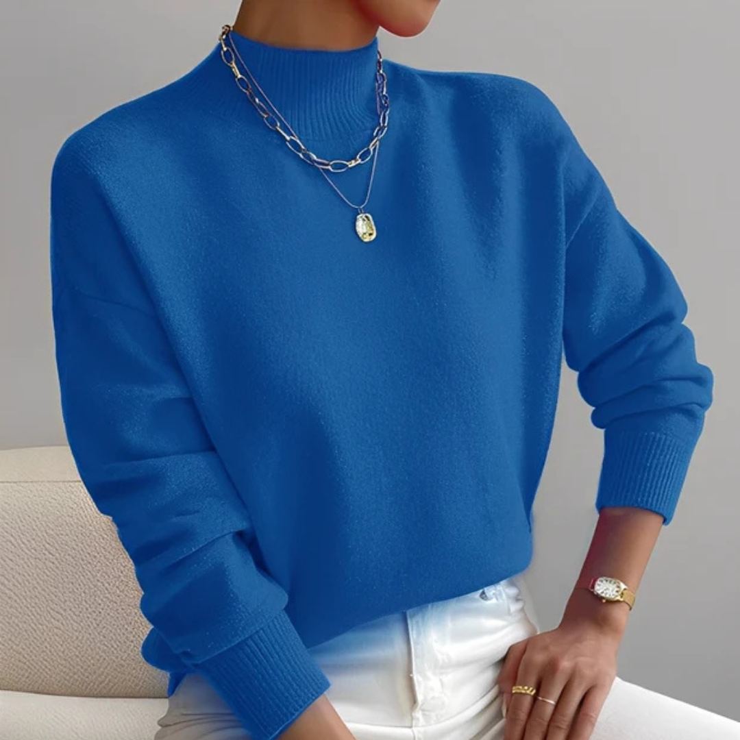 Roxana - Bequemer Pullover mit Stehkragen
