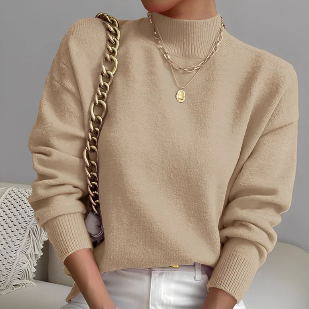 Roxana - Bequemer Pullover mit Stehkragen