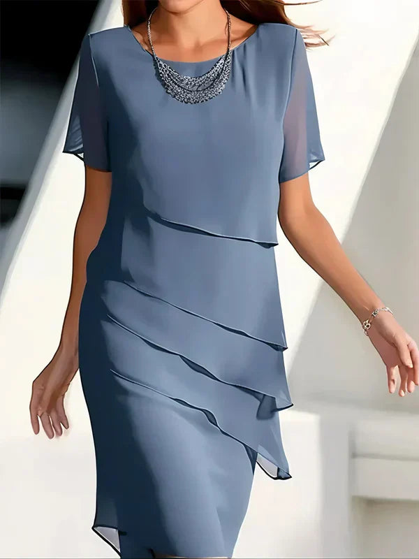 Georgina - Stilvolles Midi-Kleid mit Lagenlook für Damen
