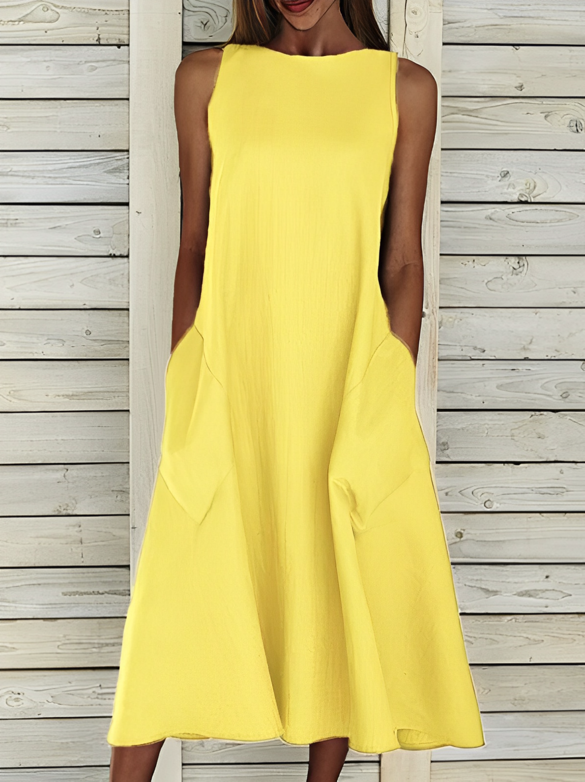 Amihan Kleid - Elegantes ärmelloses Damenkleid