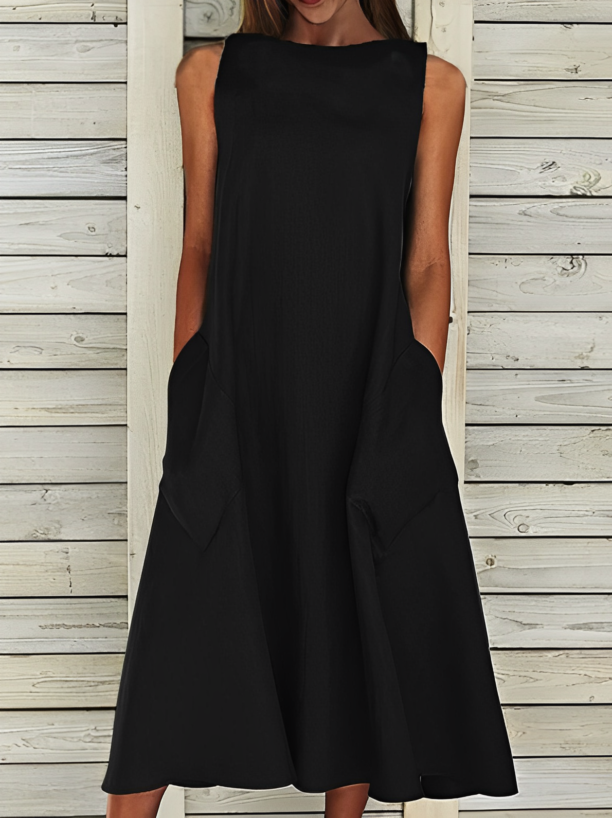 Amihan Kleid - Elegantes ärmelloses Damenkleid