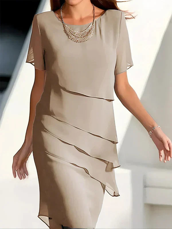 Georgina - Stilvolles Midi-Kleid mit Lagenlook für Damen
