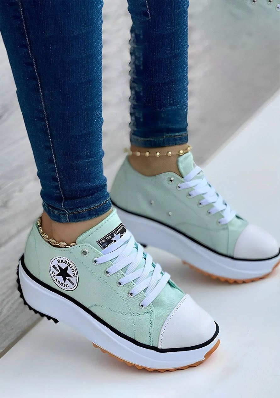 Leinenschuhe - Modische Damen Sneakers