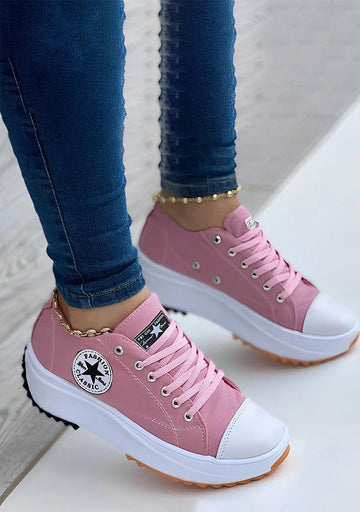 Leinenschuhe - Modische Damen Sneakers
