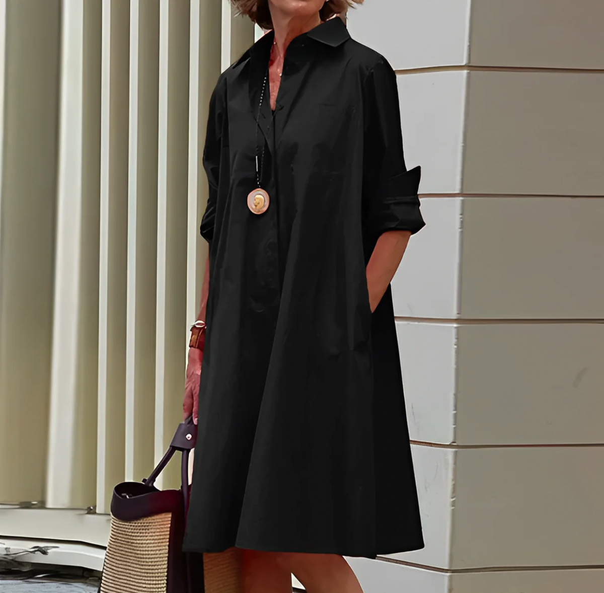 Alissa - Elegantes Damen Hemdblusenkleid