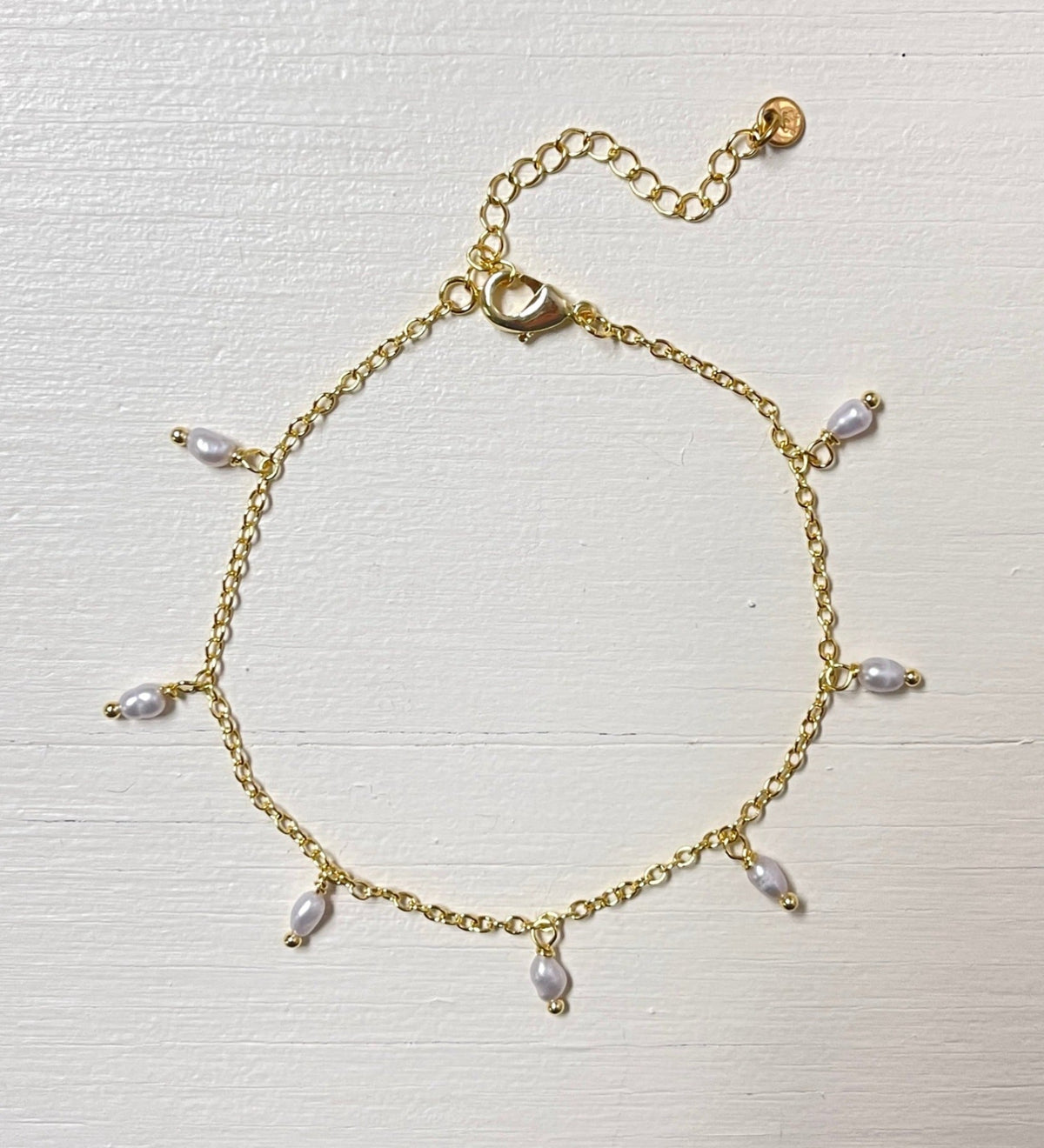 Goldene Süßwasser-Anklet