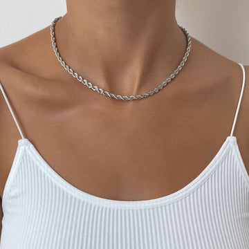 Nalia – Seil-Halskette aus Silber