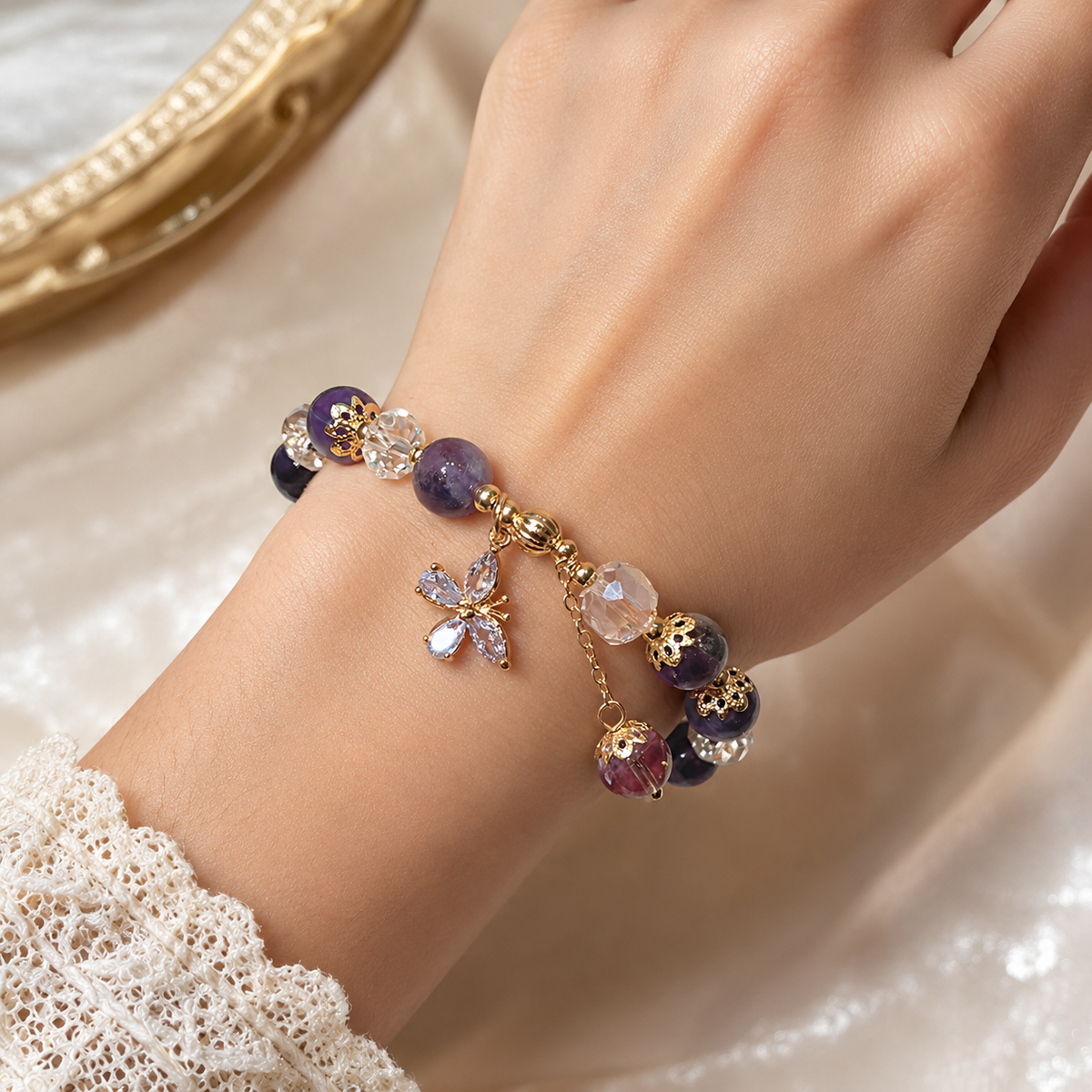 Aura – Heilendes Amethystarmband