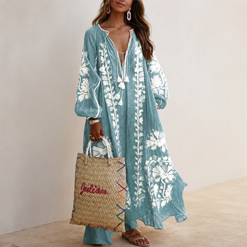 Nelia - Luftiges Boho-Sommerkleid mit Blumendesign