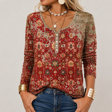 Hilde - Modischer Pullover mit Aztekenmotiv
