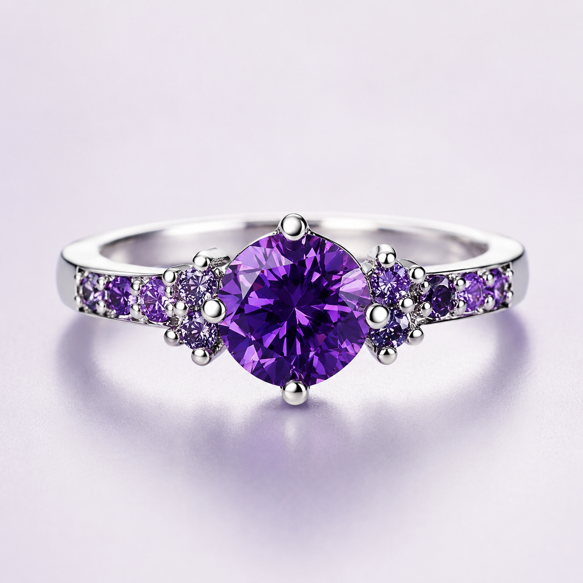 Coralie – Ring aus violetter Amethyst
