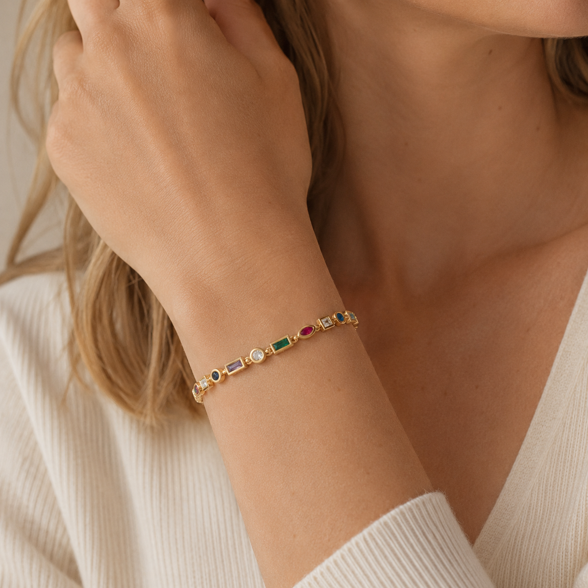 Nozomi – Buntes Kristallarmband