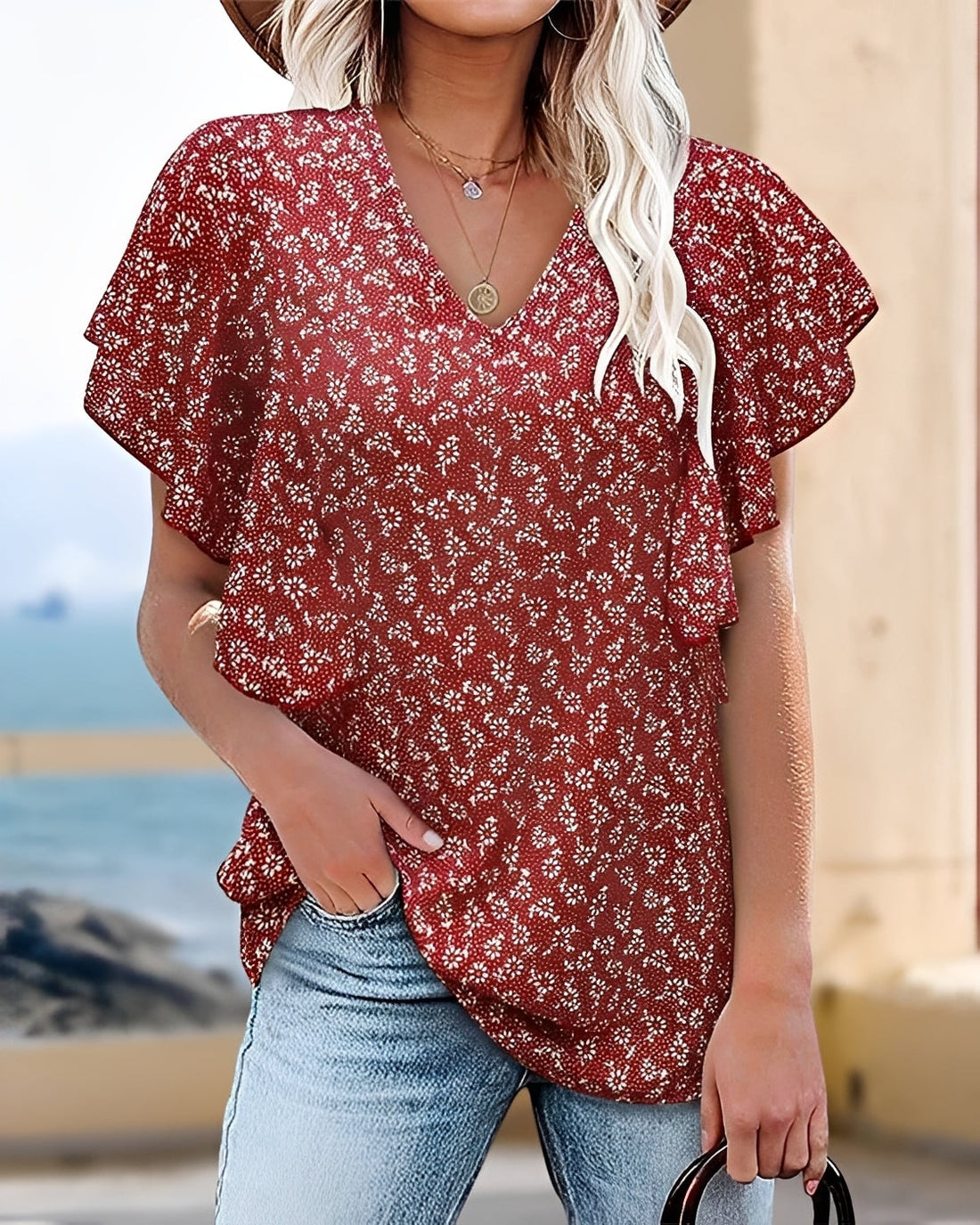 Vendee - Stilvolle Bluse mit Falten