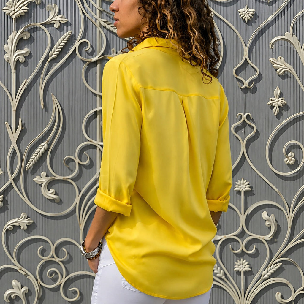 Aiah - Luftige Bluse mit V-Ausschnitt