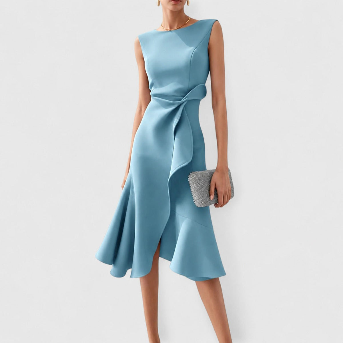 Stella - Elegantes ärmelloses Midikleid