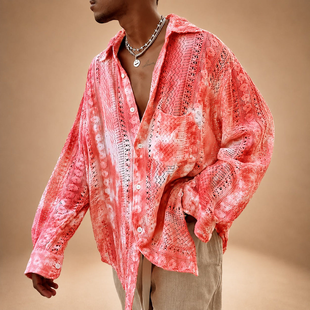 Jovan - Luftiges Lochmuster-Shirt