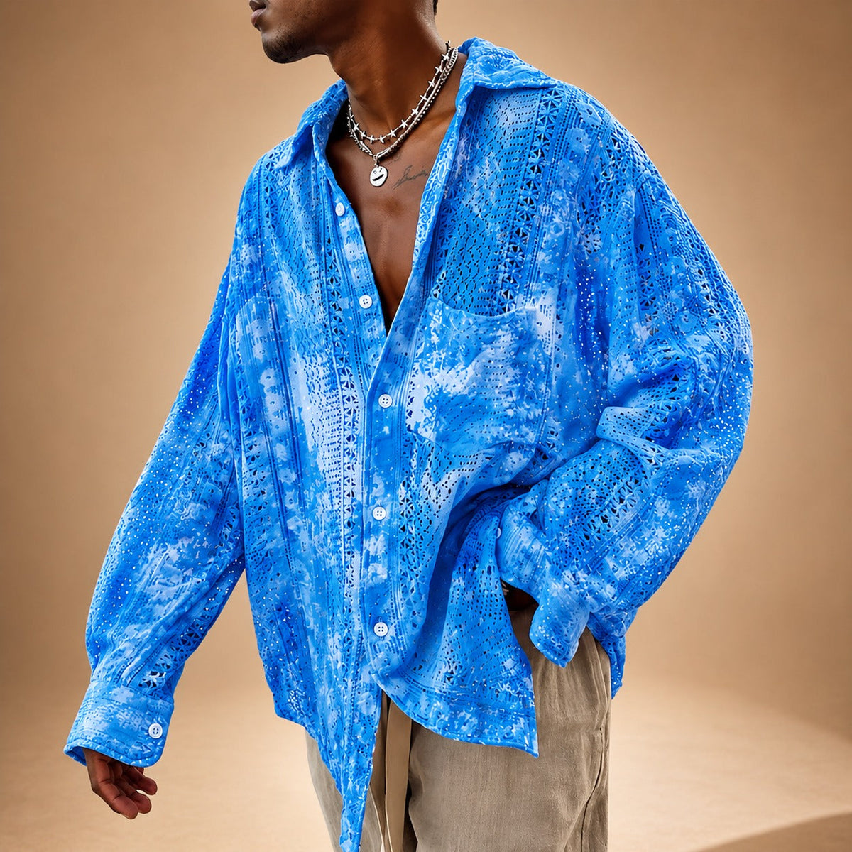 Jovan - Luftiges Lochmuster-Shirt