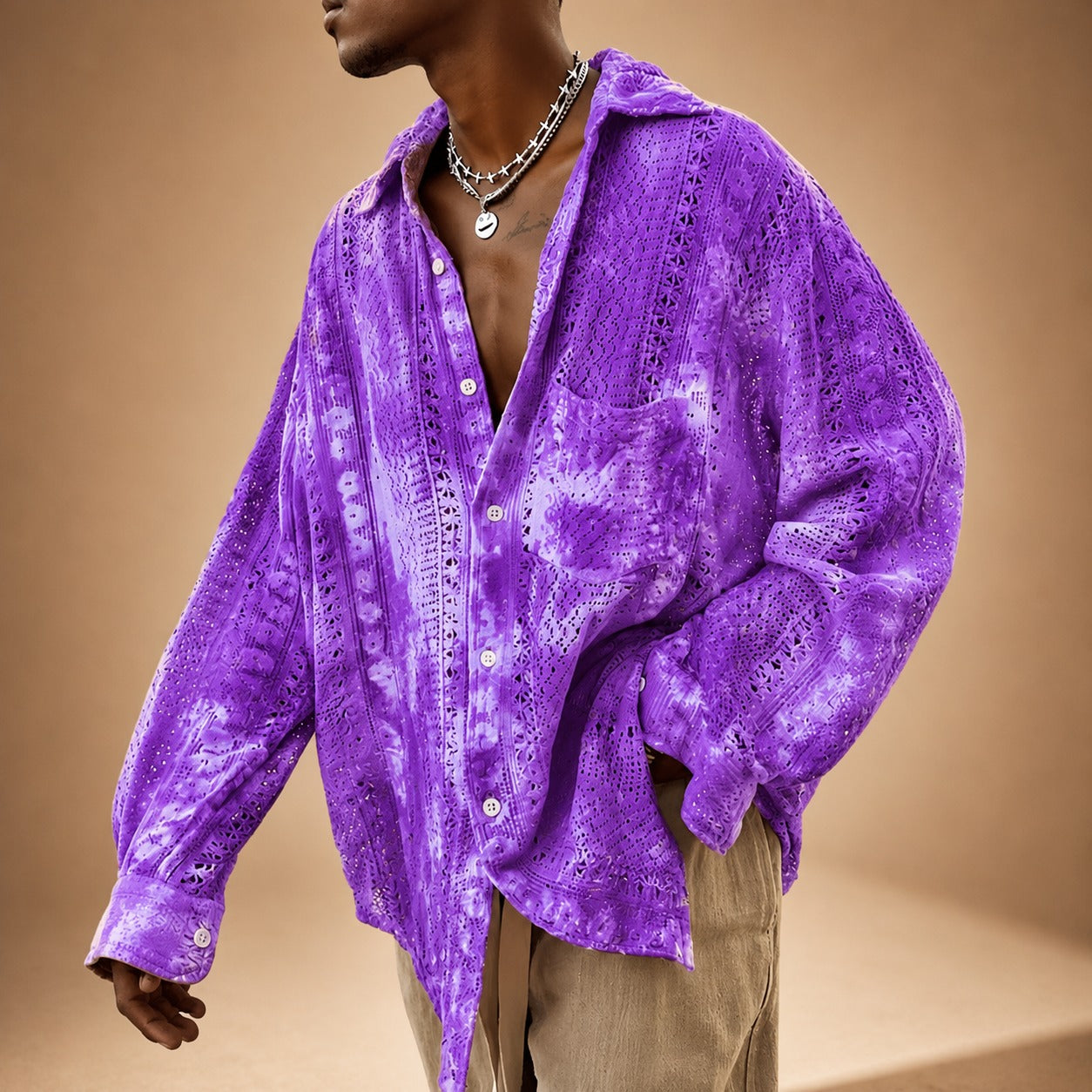 Jovan - Luftiges Lochmuster-Shirt