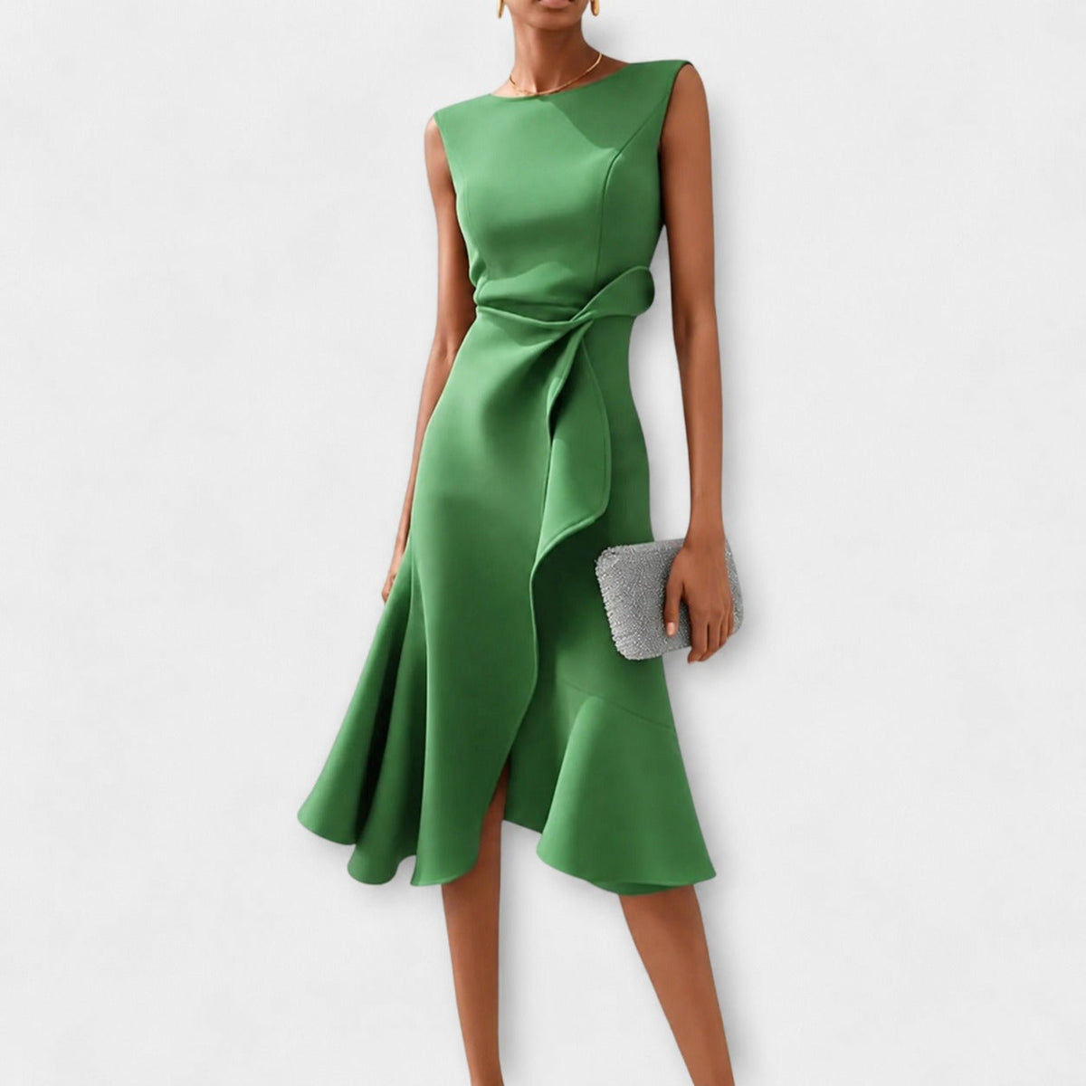 Stella - Elegantes ärmelloses Midikleid